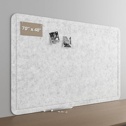 Large Felt Bulletin Board for Wall, 24"x18" Frameless Picture Board, Soft Felt Cork Board for Office, Home Planning & Office Wall Decor, Easy Install Pin Board