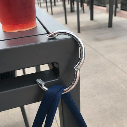 Clipa Bag Hanger - The Ring that Opens Into a Hook, Closes Automatically | Hangs Almost Anywhere in Just 1/2" of Space | Holds 33 lbs | 9 Styles | 3 yr Warranty