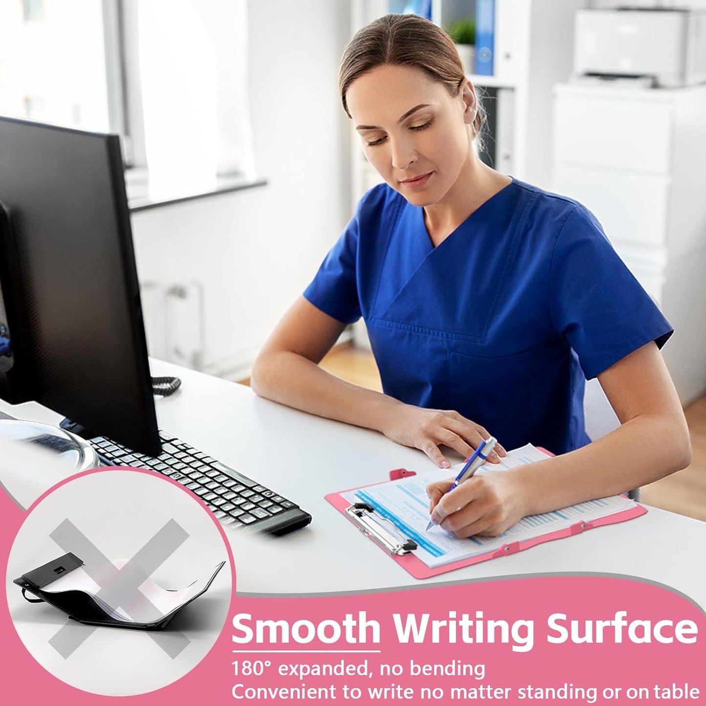 Nursing Clipboard Foldable Nurse Clipboards: Folding Medical Clipboard with Nursing Edition Cheat Sheets Pocket Size Foldable Clipboards for Nurses Clinical Clip Board for Students Doctors Green