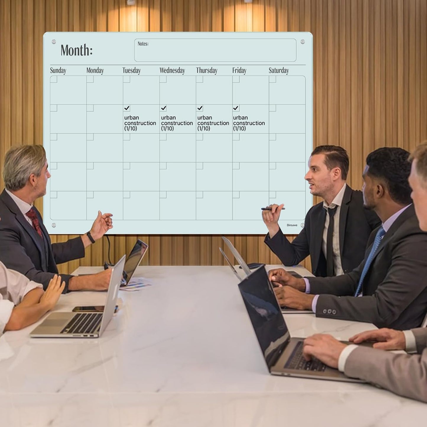 Magnetic Glass Whiteboard - Glass Dry Erase Board 48"x36" Large Frameless Board for Walls Office School and Home