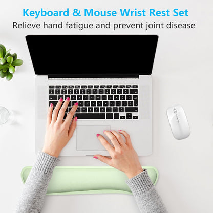 Dapesuom Enlarge Keyboard Wrist Rest, Memory Foam Keyboard Wrist Cushion for Computer Desk Mats Support, Pain Relief Ergonomic Mouse Pad Rests with Non-Slip Base for Gaming, Laptop, Radiant Orchid