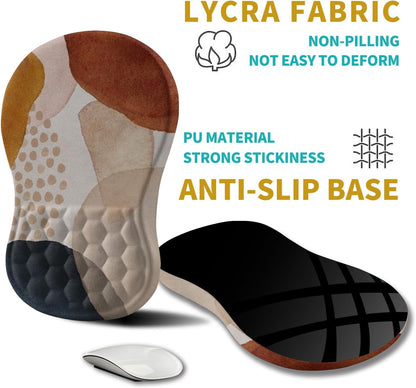 Hokafenle Ergonomic Mouse Pad Wrist Support, Wrist Rest Mousepad for Carpal Tunnel Pain Relief with Integrated Memory Foam Slope Massage Bulge (11.8x7.9 inch,Topographic Contour)