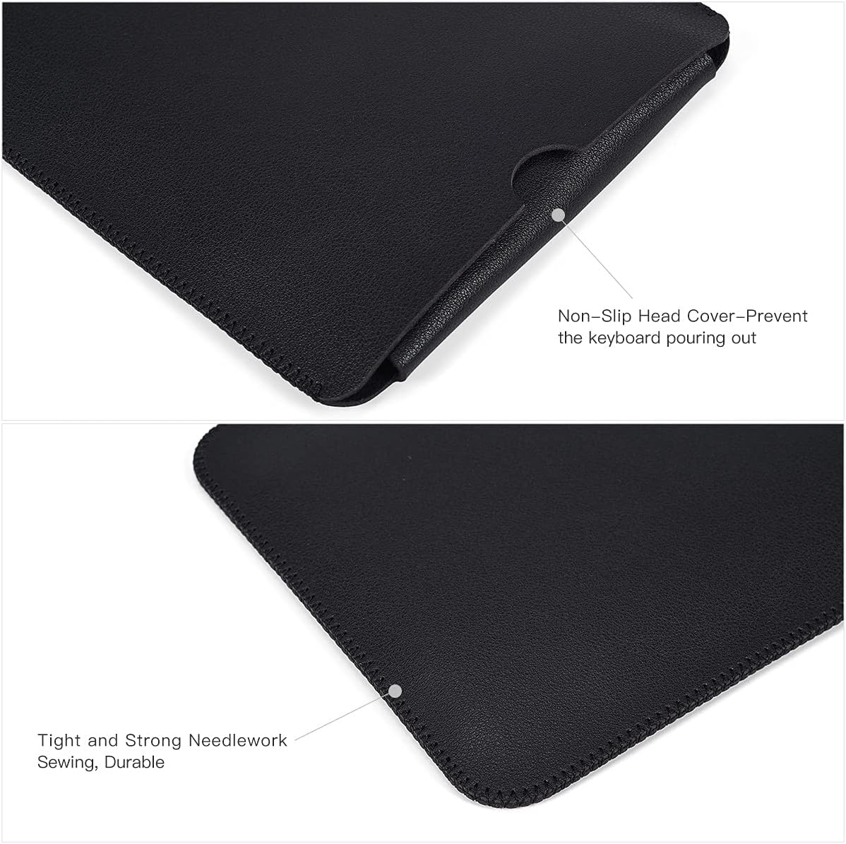 PU Leather Keyboard Sleeve Case for Logitech MX Keys Advanced/Mechanical Illuminated Performance Keyboard, Logitech MX Keys S Travel Bag-Black