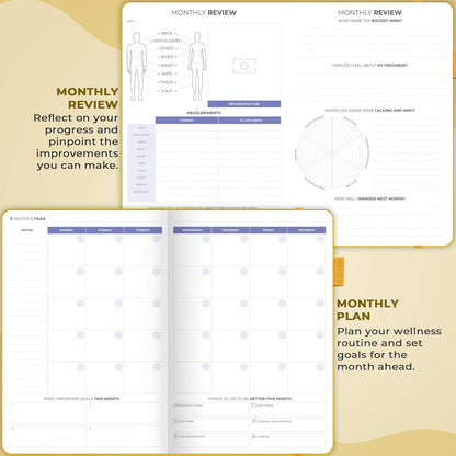 Clever Fox Fitness & Food Journal – Nutrition & Workout Planner for Women & Men – Diet & Gym Exercise Log Book with Calendars, Diet & Training Trackers - Undated, A5 Size, Hardcover (Forest Green)