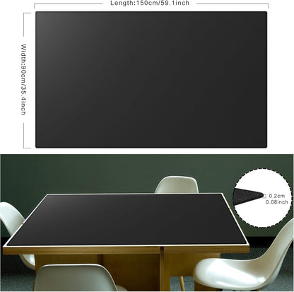 Cacoy 36" x 20" Leather Desk Mat for Home Office, Extra Large PU Leather Desk Pad Blotters, Waterproof Computer Keyboard Mat, Extended Gaming Mouse Pad, Desk Protector for Desktop and PC Laptop, Black
