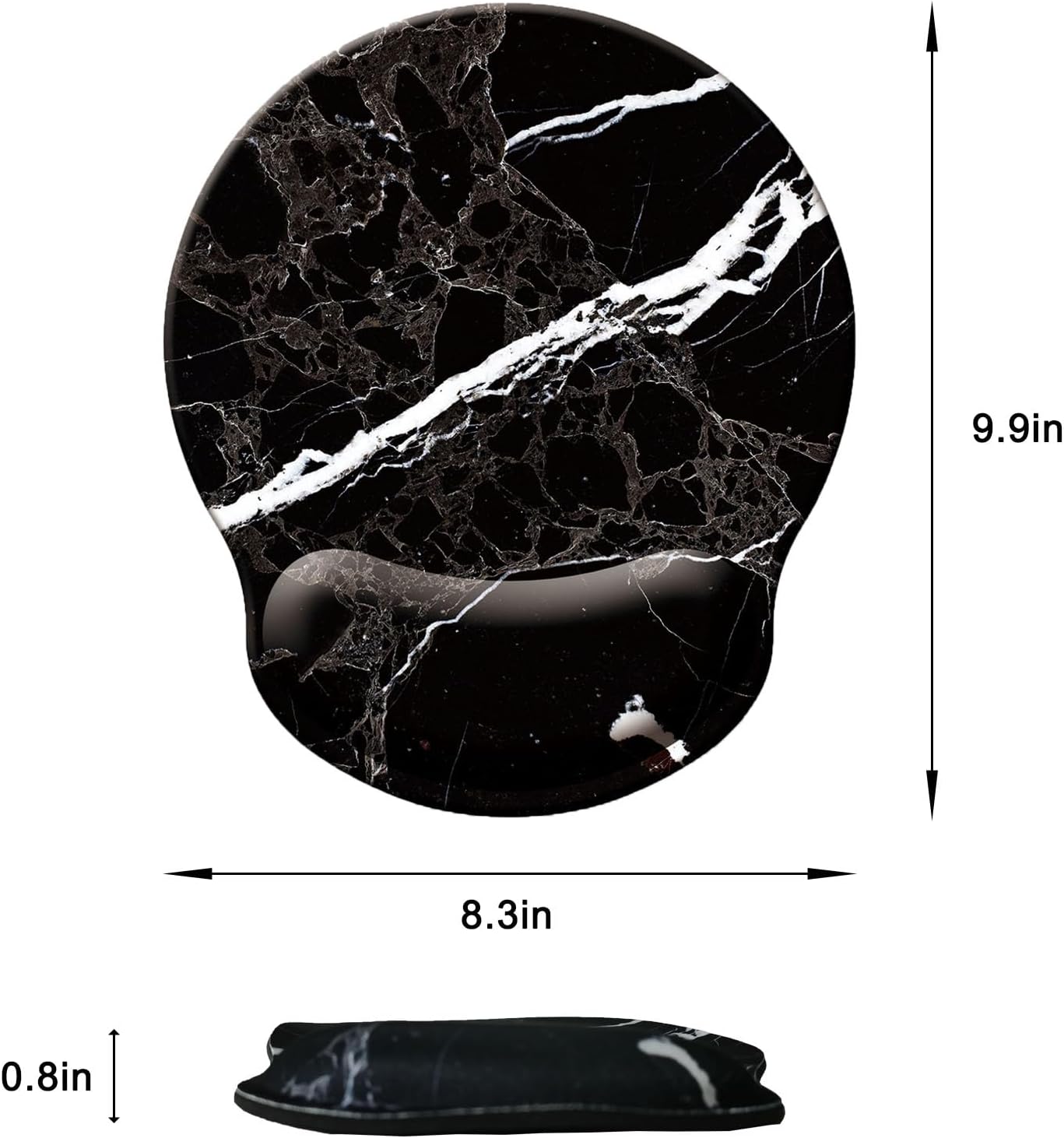 Mouse Pad with Wrist Support, Ergonomic Mouse Pad with Memory Foam Wrist Rest Cushion, Non-Slip Rubber Base Gaming Mice Pad for Home Office Computer Laptop, Flowers Grass