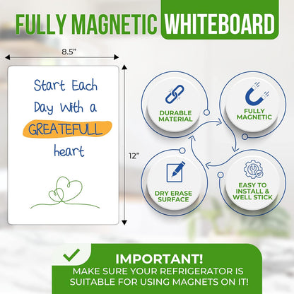 Small Magnetic Whiteboard for Locker to Do List 5x7 A5 - Mini Lined Dry Erase Board for School - Locker White Board Magnet Organizer - Magnetic Whiteboard for Locker Decor Classroom Daily Checklist