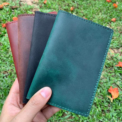 Fan&Ran Genuine Leather Journal Cover for Field Notes Notebooks, Moleskine Cahier Journal Pocket 3.5 x 5.5 Inches, Bourbon Brown