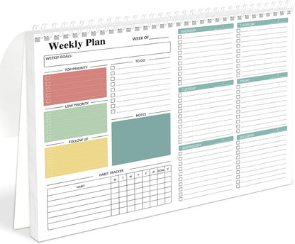 Ymumuda Weekly To Do List Notepad - Daily To Do List Undated 52 - Week Sheets, 8.5x11" Weekly Goal Notebook, Habit Tracker Journal, Excellent for Student School Work Personal Productivity Organizer