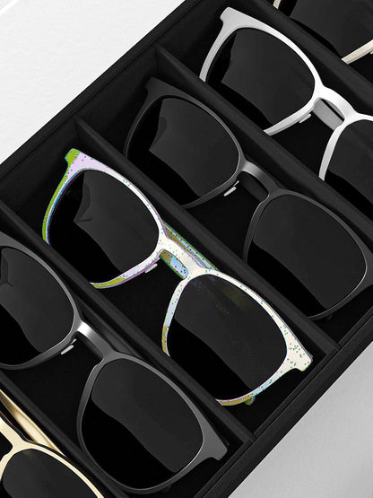 Sunglass Organizer Tray,Eyeglass Storage for Multiple Glasses,Jewelry and Sunglasses Drawer Organizer (Beige 2)