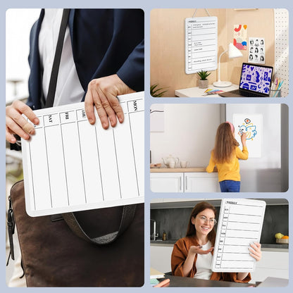 Weekly Whiteboard Calendar for Wall, Small 11" x 17" Planning Board with Plastic Frame, Hanging Dry Erase Calendar for Kitchen Planner, Home, Office