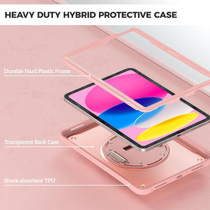 ProCase for iPad 11th Generation A16 2025/iPad 10th Generation Case 10.9 Inch 2022, Heavy Duty Shockproof Rugged Cover with Hand Strap 360 Degree Rotatable Kickstand Protective for iPad 11/10 -Black