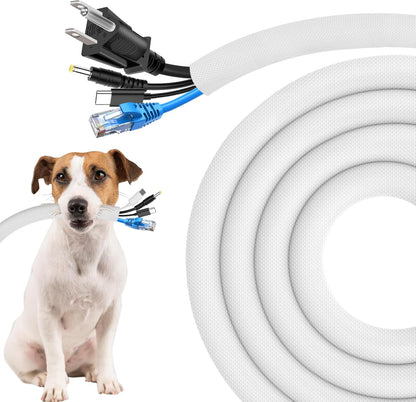 Secbolt Cord Protectors from Pets No Chew, 10ft - 1/2 inch Ultra Durable Cord Covers for Pets, Bite-Resistant Cable and Wire Protector for Cats, Dogs, Rabbits - Black