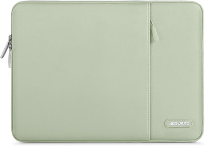 MOSISO Laptop Case 13.3 inch, 13-13.3 inch Laptop Sleeve Compatible with MacBook Air/Pro 13/Pro 14 M5 M4 M3 M2 M1, HP Dell ASUS Lenovo,Polyester Vertical Computer Sleeve Bag with Pocket, Antique Green - Colors B