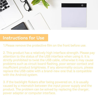 A5 LED Light Box, A5 Tracing Light Table LED Copy Board Lights Tracing Drawing Board Portable Diamond Art Painting Lights Boards Ultra Thin Adjustable for Sketching Animation