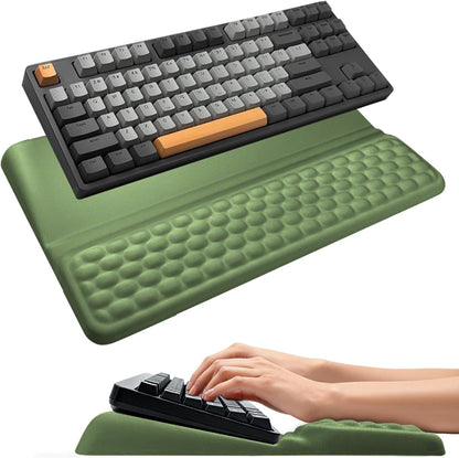 Keyboard Wrist Rest Stand Pad, Soft Memory Foam Ergonomic Computer Wrist Support, Keyboard Riser Hand Rest Cushion Holder Gaming Typing Coding Desk Accessories for Home Office School（Black）
