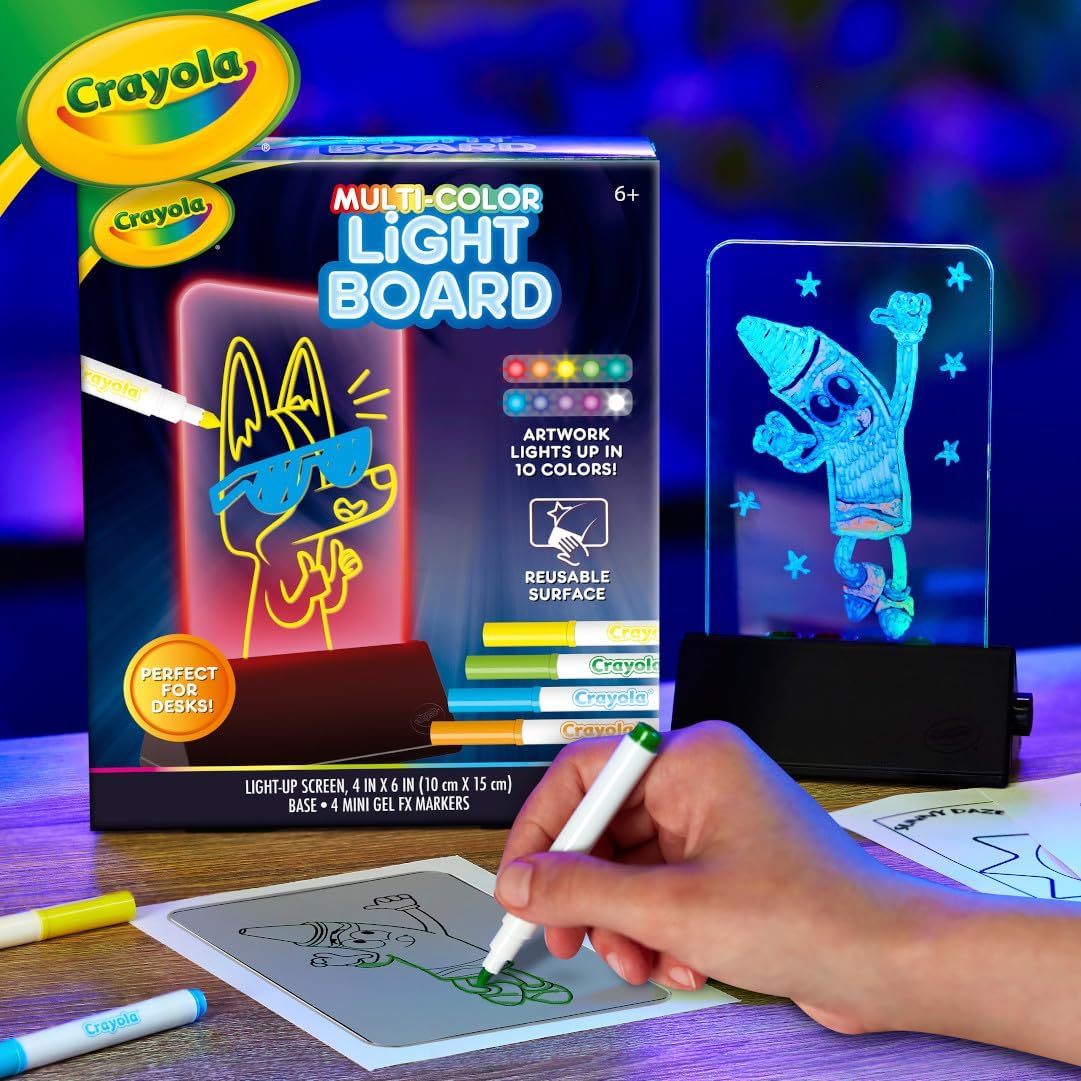 Crayola Ultimate Light Board - White, Kids Drawing Tablet, Gifts for Kids, LED Drawing Board, Sketching Art Projector, Toys for Boys & Girls, 6+