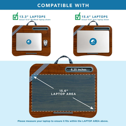 LAPGEAR Designer Lap Desk with Phone Holder and Device Ledge - Arrow Stripes - Fits up to 15.6 Inch Laptops - Style No. 45411