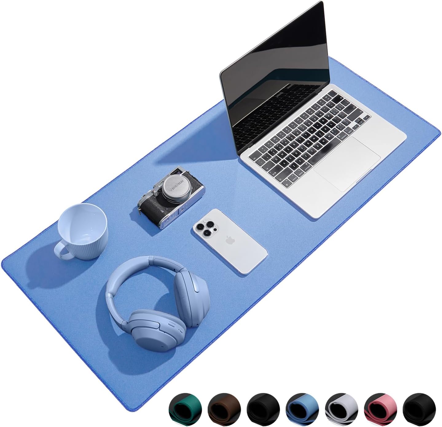 Reniteco Waterproof Large Gaming Mouse Pad with Durable Stitched Edges, Non-Slip Rubber Base, Grainy Jacquard Mouse Mat Desk Pad for Home Office Gaming, 31.5''x11.8''x0.12'', Matte Beige