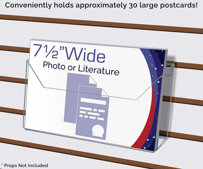 Marketing Holders 6 Pack Suction Cup Brochure Holder Holds 6 Inch Wide Literature Window or Glass Wall Mount Display Indoor Graphic Images Amenity Flyers or Reference Sheet Racks