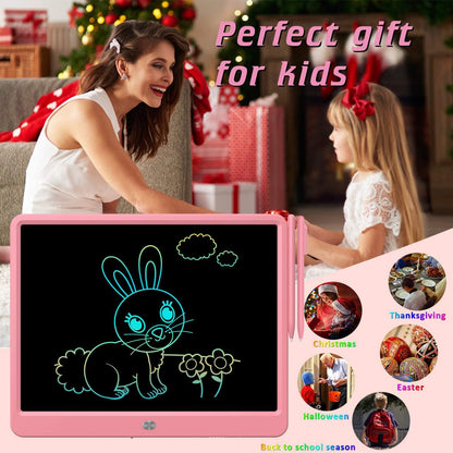 FLUESTON LCD Writing Tablet for Kids, 10 Inch Doodle Board, Colorful Drawing Pad for Toddler, Educational Travel Toy Gifts for 3-8 Year Old Girls Boys, Erase Lock Writing Board - Pink