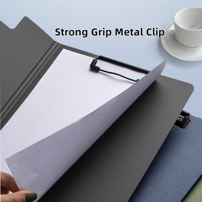 Clipboard Folder, 6 Pack A4 Foldable Clipboards File Folder Flip Writing Pad for Memo Form Document & School Office Work - Black