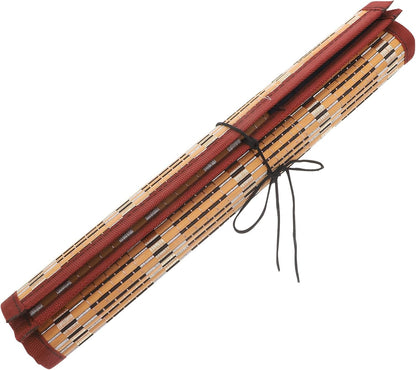 NUOBESTY Roll-up Bamboo Brush Holder Portable Calligraphy Pen Storage Organizer Writing Brush Holder for Painters Artist Students