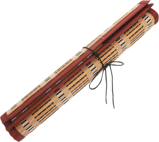 NUOBESTY Roll-up Bamboo Brush Holder Portable Calligraphy Pen Storage Organizer Writing Brush Holder for Painters Artist Students