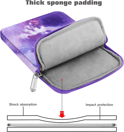 MoKo 7-8 Inch Tablet Sleeve Bag, Polyester Pouch Cover Case Fits iPad mini (A17 Pro) 8.3" 2024, iPad mini 6/5/4/3/2/1, Samsung Galaxy Tab S2 8.0, Tab A 8.0, ZenPad Z8s 7.9,Black