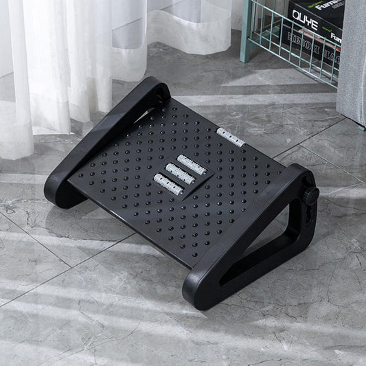 Foot Stool Under Desk,Featuring a Massage Roller,‌Ergonomic Design‌,6-Position Incline Adjustment,to Relieve Leg Fatigue in Seated workspaces.