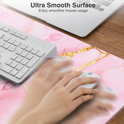 Wireless Charging Mouse Pad with Foldable Phone Holder, 31.5"x15.8" Large Desk Mat for Laptop/Keyboard, Waterproof Ultra-Smooth Surface, Non-Slip Base, Black