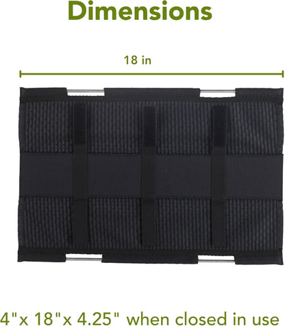 PERFECT POSTURE Mesh Cable Organizer – Under Desk Cable Management with Adjustable Straps, Flexible Mesh, Easy-Access Design, & Standing Desk Compatible – 37.4” (Gray)
