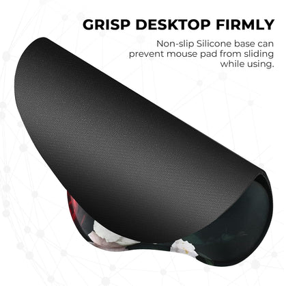 EooCoo Ergonomic Mouse Pad with Wrist Support, Mousepad with Memory Foam Wrist Rest and Non-Slip Base for Computer, Cafe, Home & Office, 9.64 x 8.26 in Office Desk Accessories