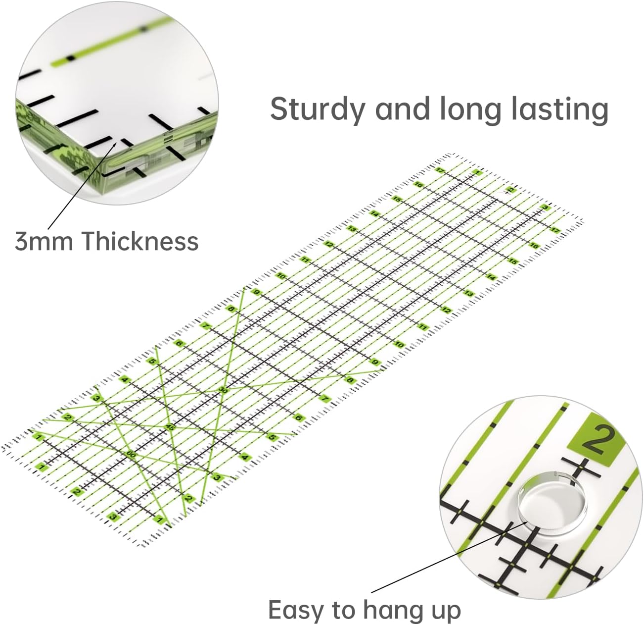 Headley Tools Rotary Cutter Set - 45mm Fabric Cutter, 5 Extra Rotary Blades, A3 Cutting Mat, Quilting Ruler and Sewing Clips, Craft Knife Set, Ideal for Crafting, Sewing, Patchworking, Purple