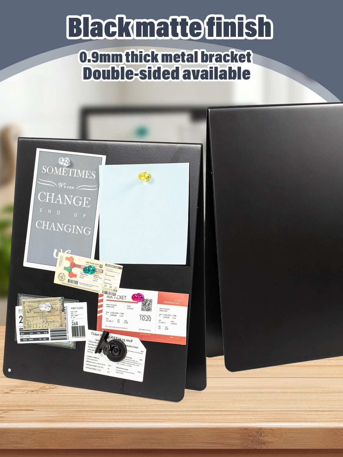 Magnetic Display Board, Metal Magnetic Board for Tabletop Desktop Home Office Decorations