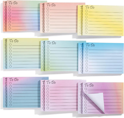Mr. Pen- to Do List Sticky Notes, 3” x 5”, 9 Pads, 360 Sheets, Lined Checklist Sticky Pads with Smooth Writing, Easy Peel-Off, Thick Paper for Planning, Office, School & Daily Tasks