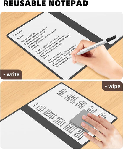 Portable Small White Board Dry Erase Board, Reusable 9.5 * 6.6in Notebook Memo, Office Home Supplies Desk Accessories MH760 (Pink)