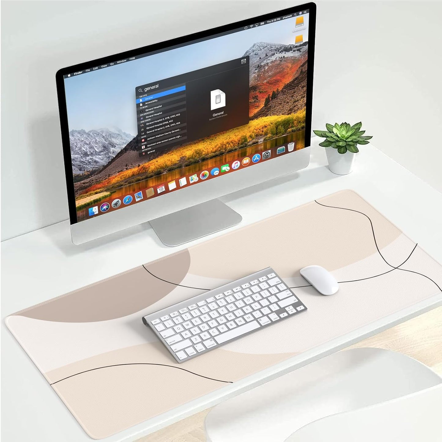 iCasso Desk Cover Mat, Office Mouse Pad, Desk Protector Mat, Extra Large Matt for Desktop,Anti-Slip XXL Big Mousepad with Stitched Edges for Computer Keyboard Retro Black - Colors A