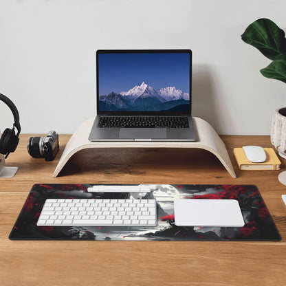 Japanese Mouse Pad, Large Japanese Desk Mat, XL Anime Gaming Keyboard Mat, Non-Slip Rubber Base, Big Extended Desk Protector for Home Office, 31.5”x11.8”