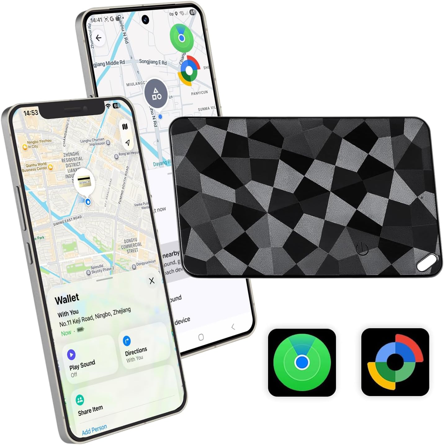 2026 New Wallet Tracker for Both iOS & Android Phones, Dual System Rechargeable Tracking Card Compatible with Apple Find My & Google Find Hub Device for Luggage, Passport, Purse Gift