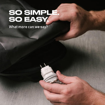The Snap Back Charger Winder Compatible with Apple 5W Lightning iPhone, and iPad Charger and Adapter for Travel and Cable Management