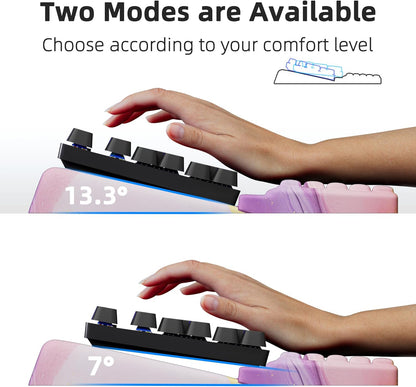 Ospelelf Tilt Keyboard Stand with Wrist Rest, Comfy Ergonomic Keyboard Riser Holder for Office Home