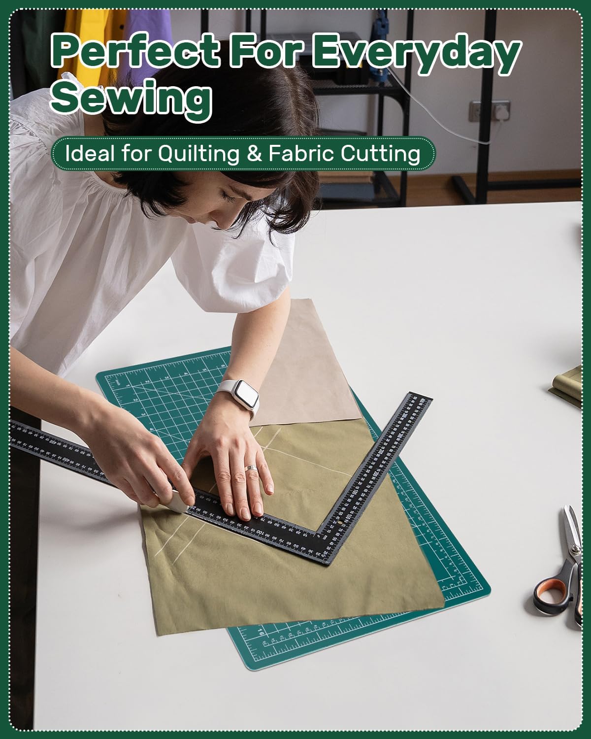 Self Healing Cutting Mat, 17" x 23", Double-Sided Rotary Cutting Mat for Sewing, Quilting, Scrapbooking & Craft, Large Craft Cutting Board for Hobby Use(A2)