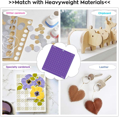 HTVRONT Standard Grip Cutting Mat, 6 Pack Cutting Mat 12x12 Compatible with Cricut Maker 3/Maker 4/Maker/Explore 3/4/5/Air 2/One, Standard Adhesive Sticky Quilting Cutting Mats Replacement Accessories
