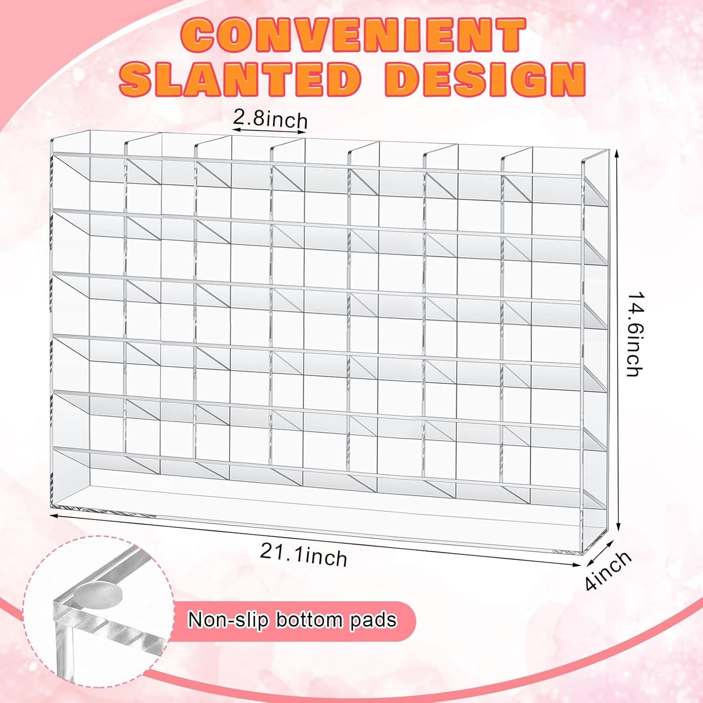 MotiMind Acrylic Pen Organizer Storage for 250 Markers Vertical Marker Organizer Acrylic Pen Display Holder for Office Desk Desktop Stationery Pencil Storage, Clear, 13 x 4 x 12.4 Inch