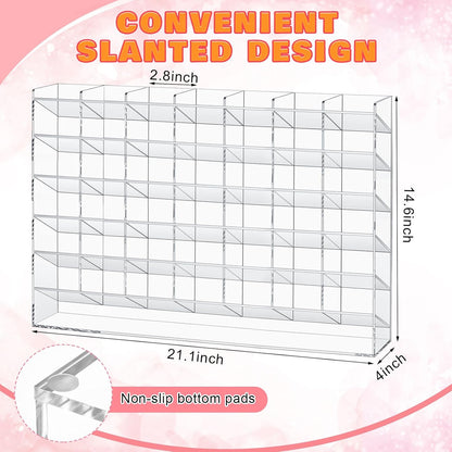 MotiMind Acrylic Pen Organizer Storage for 250 Markers Vertical Marker Organizer Acrylic Pen Display Holder for Office Desk Desktop Stationery Pencil Storage, Clear, 13 x 4 x 12.4 Inch