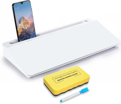 Desk Whiteboard Perfect for School, Office, and Home Use Includes 1 Marker & 1 Eraser Dry Erase Desktop Whiteboard with Drawer for Storage Ideal for Office Desk Organizer, Tasks & Notes.