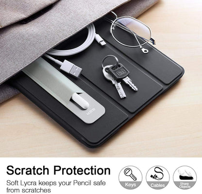ESR Pencil Case Holder Compatible with The Pencil (Pro and 1st and 2nd Gen), Elastic Pocket for Stylus Pen [Pencil Protected and Safe] Pouch Adhesive Sleeve Attached to Case for Pencil, Black