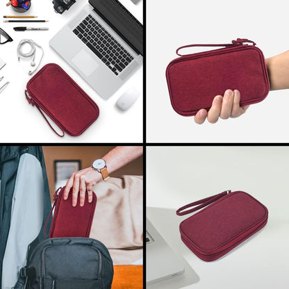CAOODKDK Electronics Accessories Organizer Pouch Bag, Travel Universal Organizer for Cable, Charger, Phone, SD Card, Business Travel Gadget Bag