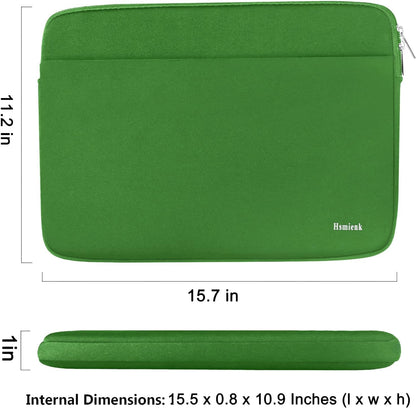 Laptop Case Sleeve 15.6 inch, Shockproof Protective Notebook Case with Accessory Pocket, Briefcase Carrying Laptop Cover for 15.6" HP, ASUS, Dell, Lenovo, Acer, Black